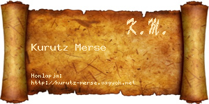 Kurutz Merse névjegykártya